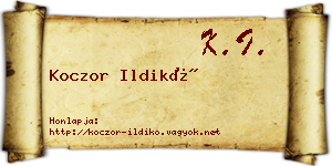 Koczor Ildikó névjegykártya
