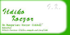 ildiko koczor business card